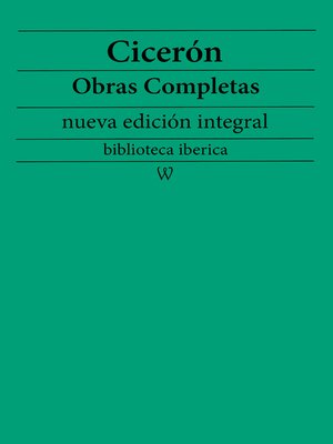 cover image of Cicerón Obras completas